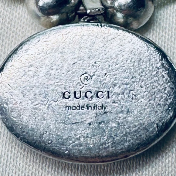 GUCCI Enamel Trio: Blue Interlocking G Necklace & (2) Turquoise Rings - Picture 4 of 16